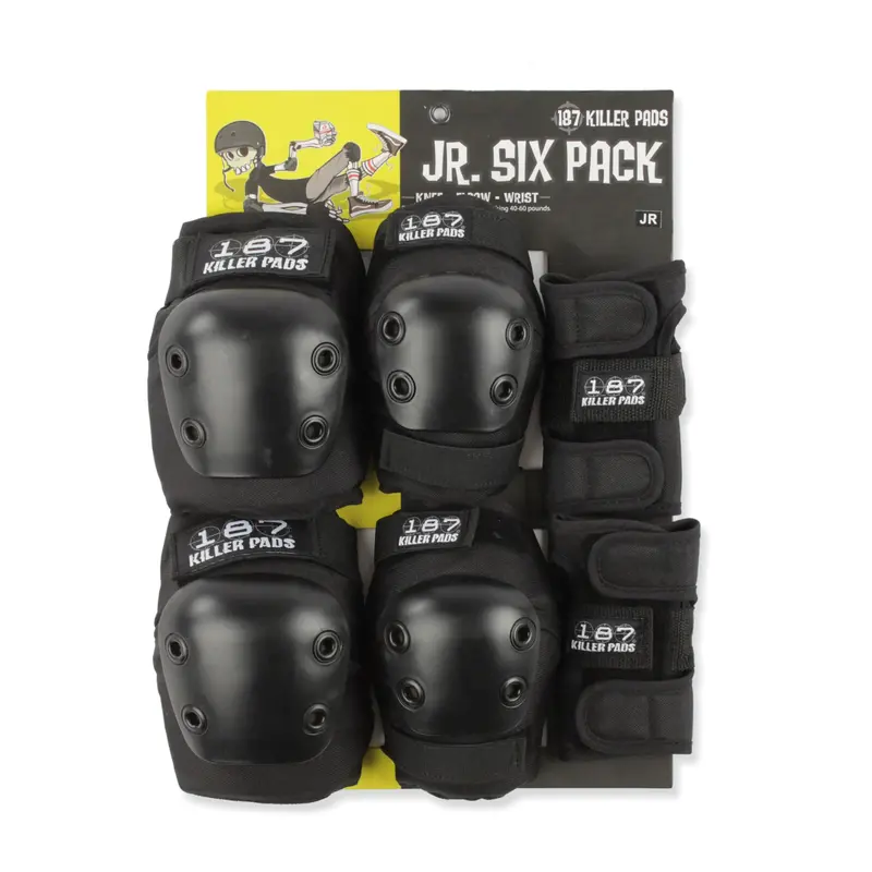 187 Junior Six Pack Pad Set - Black 1