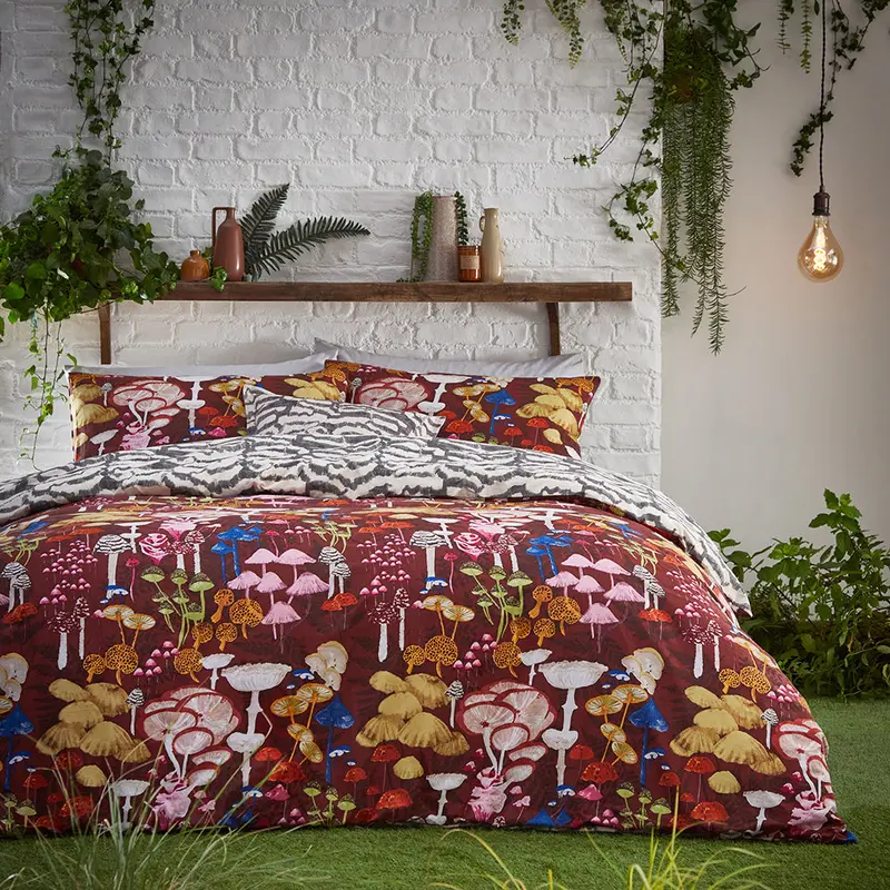 Amanita Mushroom Duvet Cover Set Redwood 1