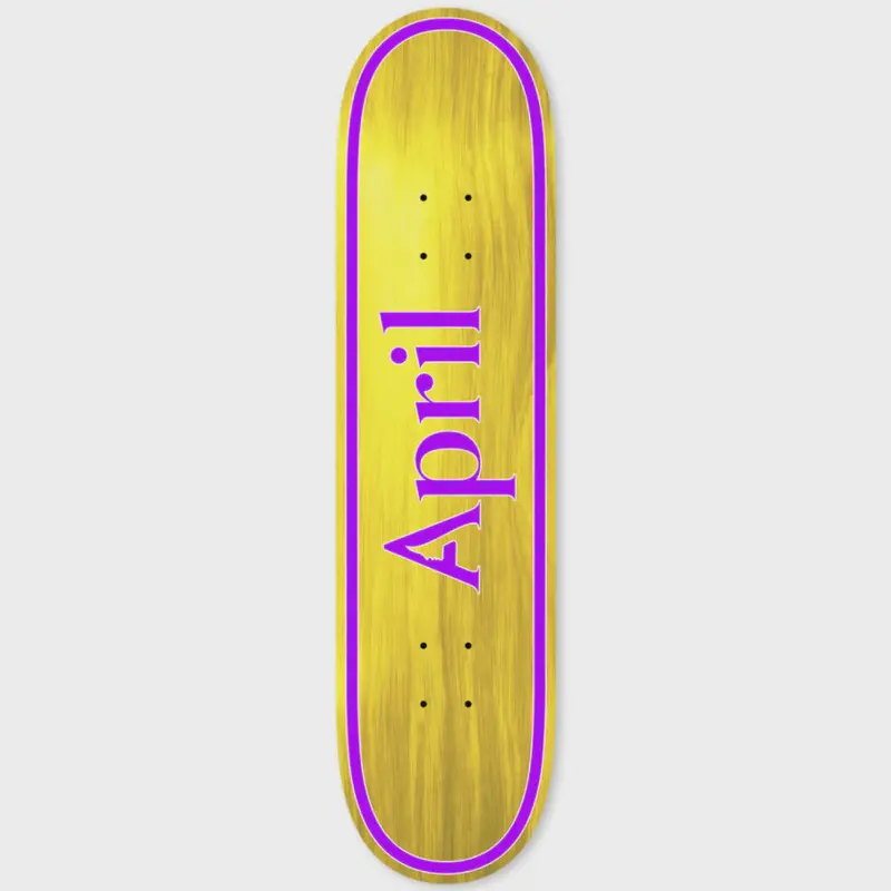 April Og Logo Deck - Yellow/Purple 1