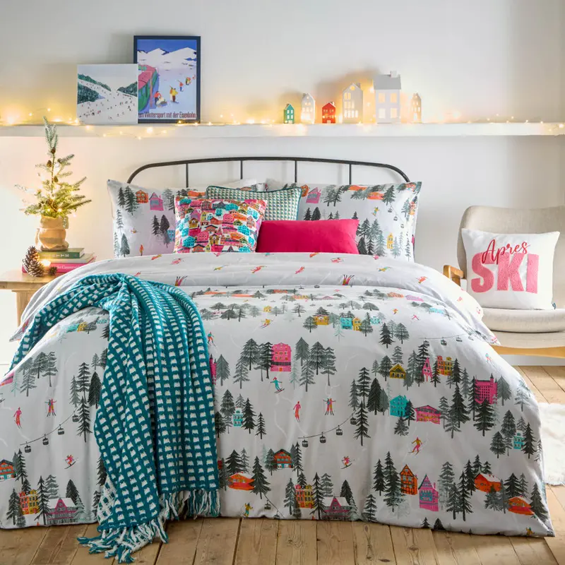 Aspen Brushed Cotton Duvet Cover Set Snow 1