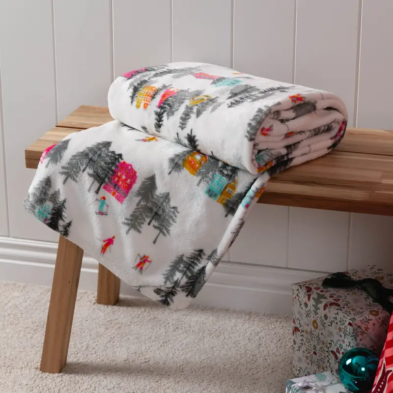 Aspen Fleece Throw Snow 1