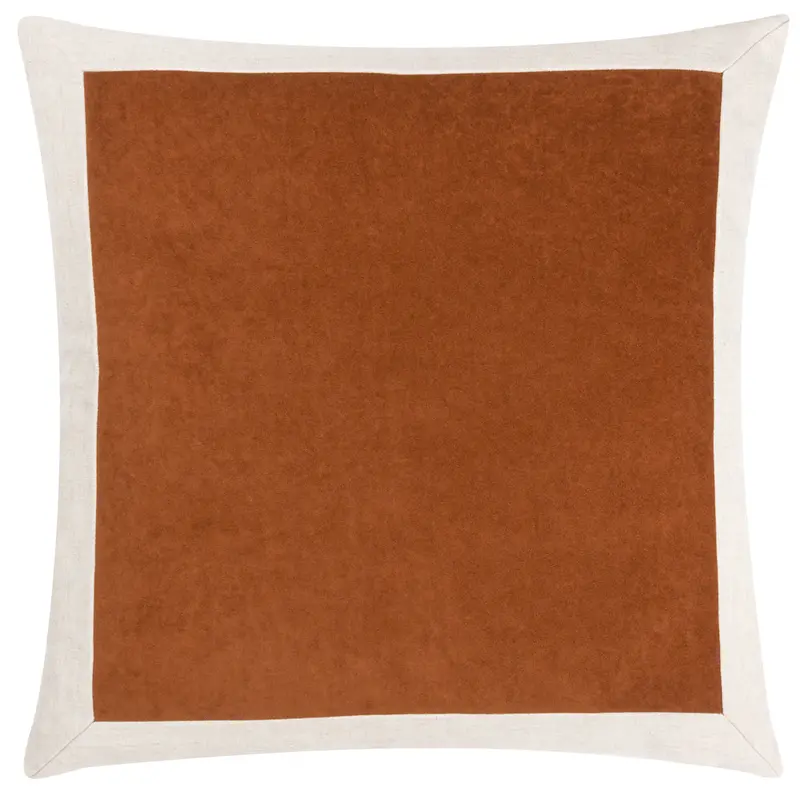 Auden Linen Velvet Cushion Pecan 1