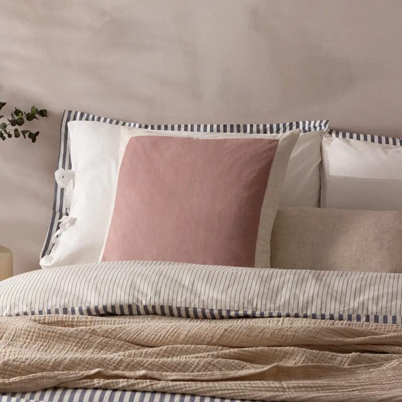 Auden Matte Velvet Cushion Dusty Rose 1