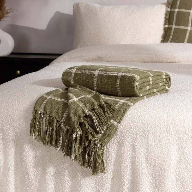 Beni Throw Moss/Natural 1