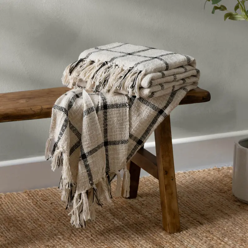 Beni Throw Natural/Black 1