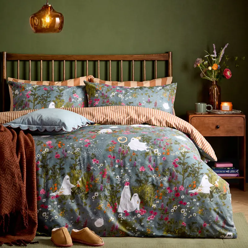 Bootanical Forest Reversible Halloween Duvet Cover Set Multicolour 1