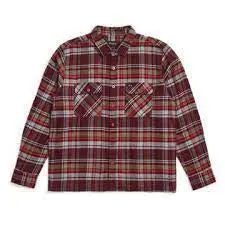 Brixton Archie L/S Flannel - Maroon 1