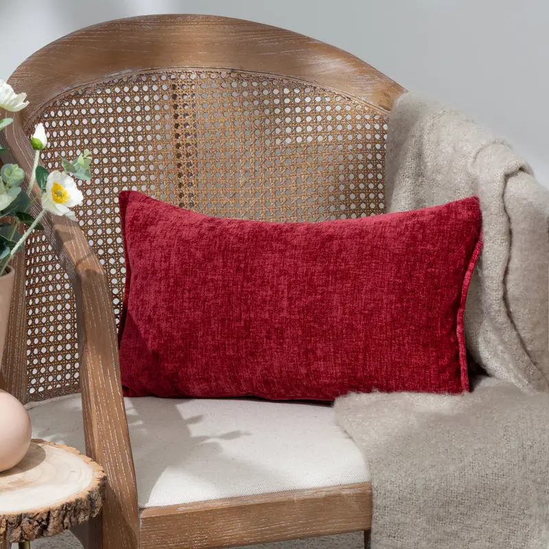 Buxton Rectangular Cushion Red 1