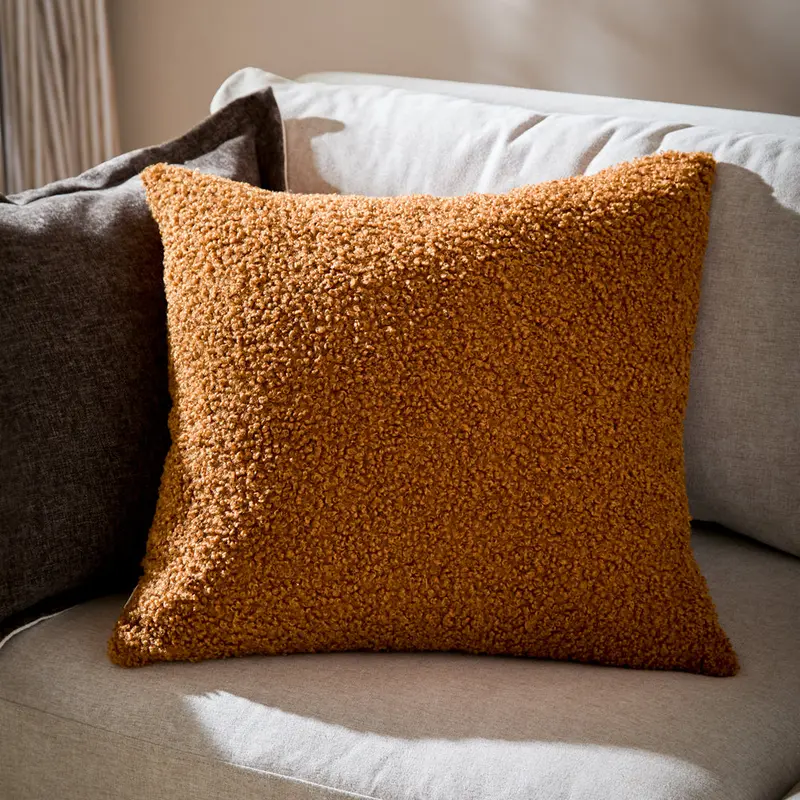 Cabu Chunky Boucle Cushion Ginger 1