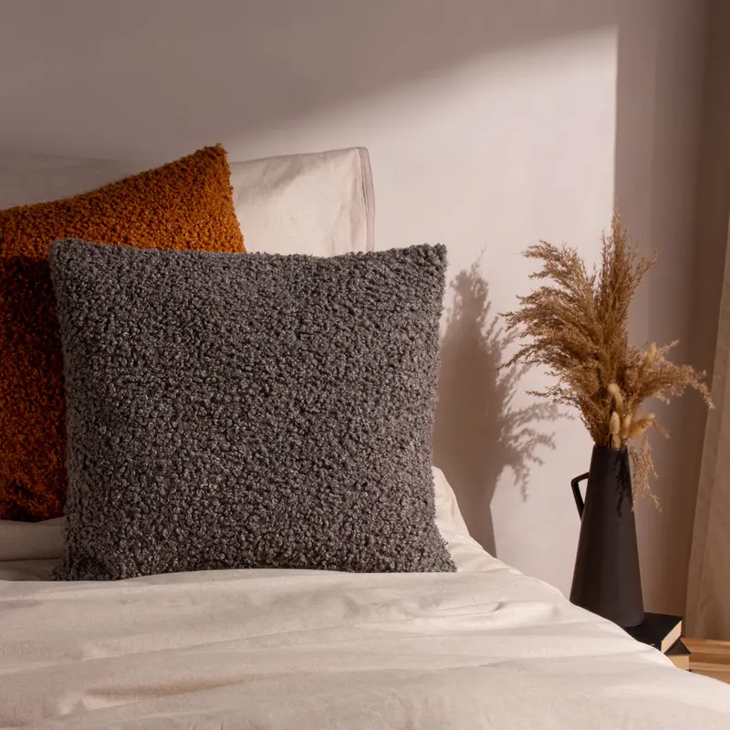 Cabu Chunky Boucle Cushion Storm Grey 1