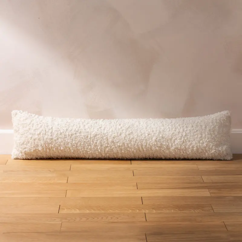 Cabu Textured Boucle Draught Excluder Ecru 1