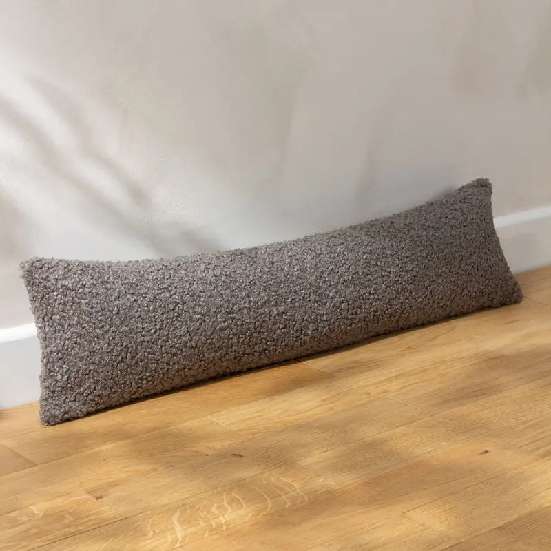 Cabu Textured Boucle Draught Excluder Storm Grey 1