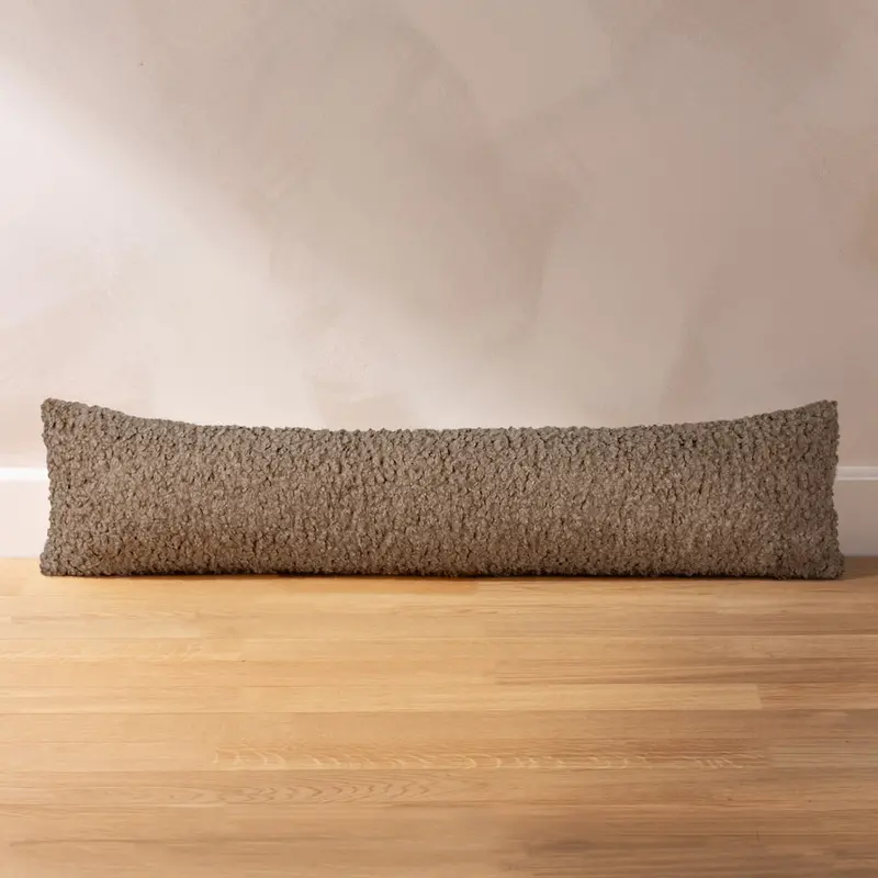 Cabu Textured Boucle Draught Excluder Taupe 1
