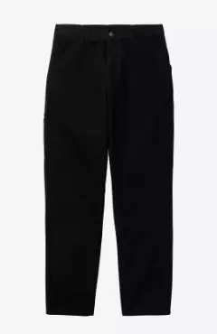 Carhartt Wip Single Knee Canvas Pant - Black Rinsed 1