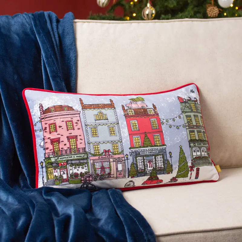 Christmas Spirit Festive Cushion Lilac 1