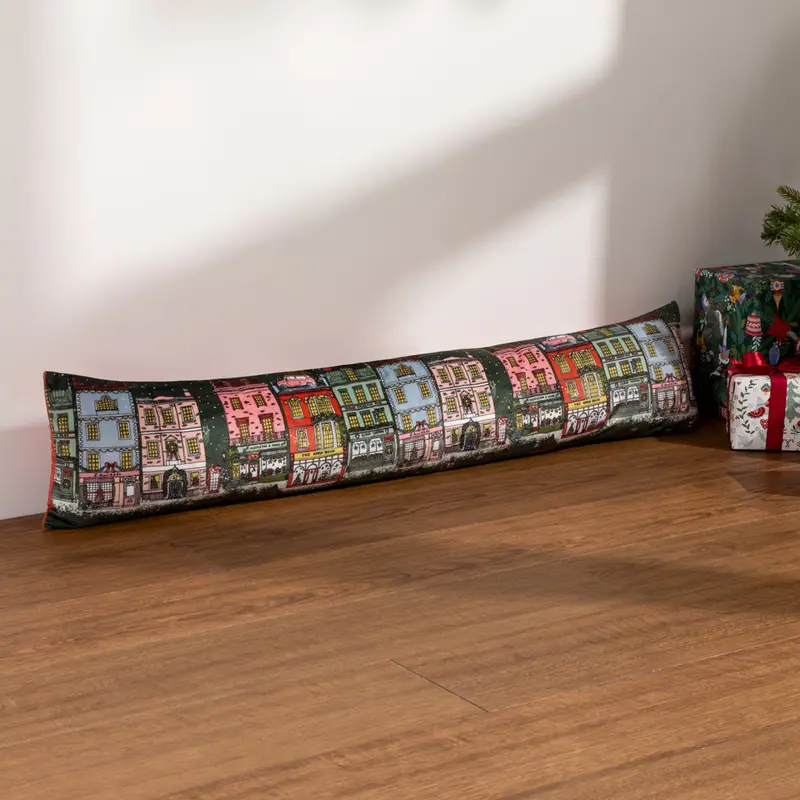 Christmas Spirit Festive Draught Excluder Green/Red 1