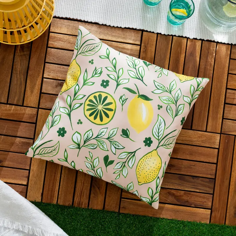 Citronello Printed Outdoor Cushion Peach 1