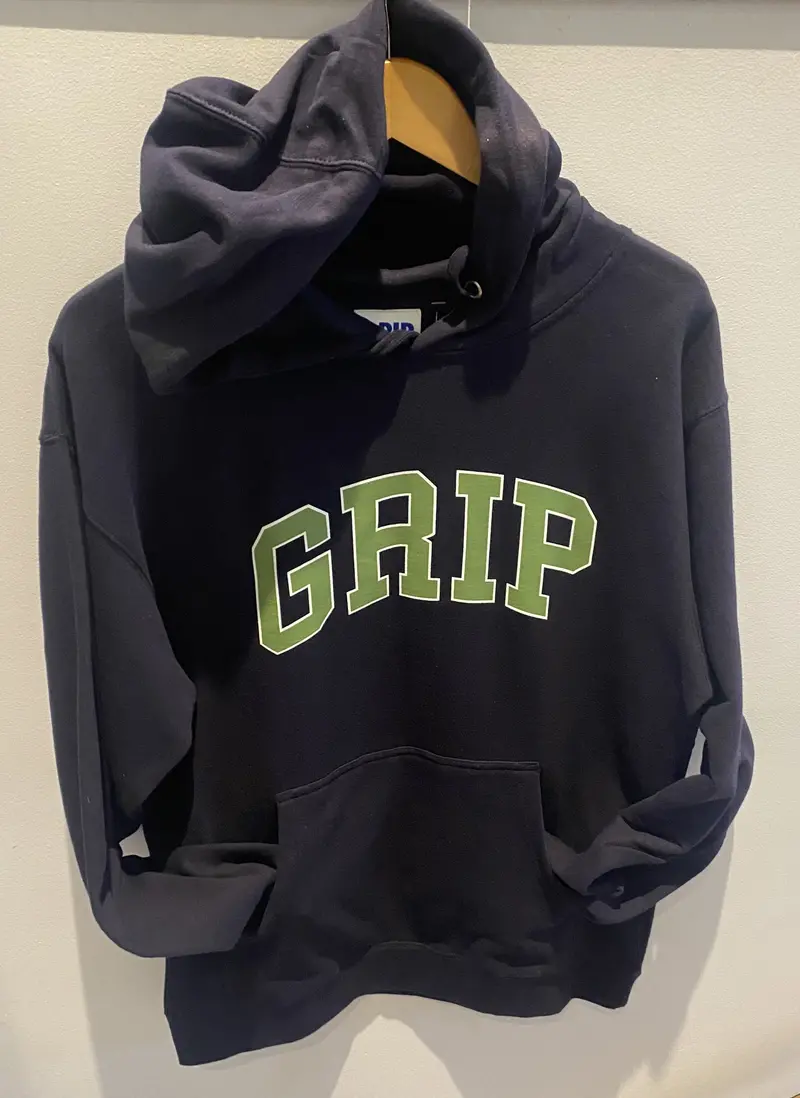 Classic Grip "Grip" Hooded Sweater - Navy/Green 1