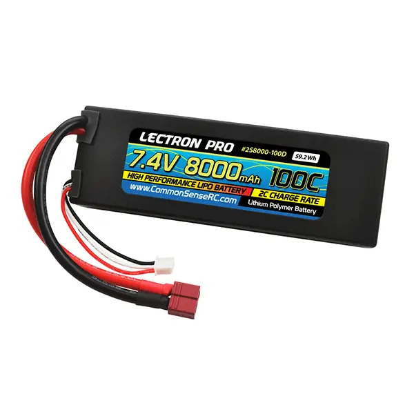 Common Sense Lectron Pro 7.4V 8000Mah 100C Lipo Battery With Deans-Type Connector 1