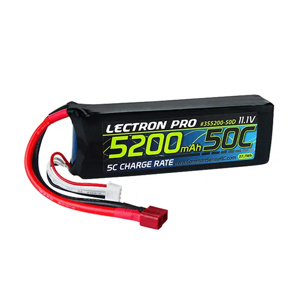 Common Sense Rc Lectron Pro 11.1V 5200Mah 50C Lipo Battery With Deans-Type Connector 1