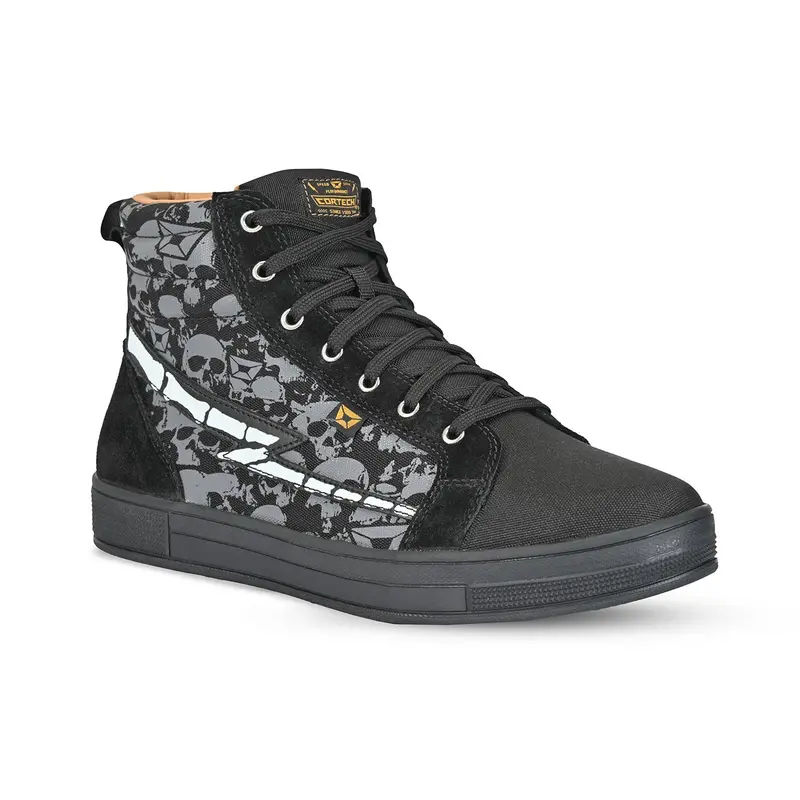 Cortech Slayer Canvas Skulls Riding Shoes 1