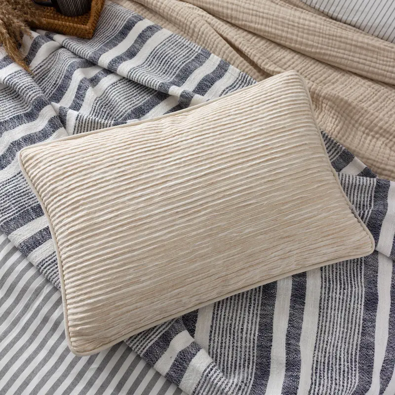 Cove Ribbed Cushion Natural 1