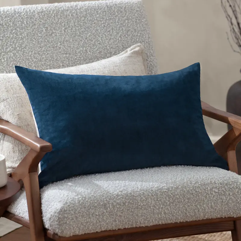 Darland Velvet Cushion Indigo 1