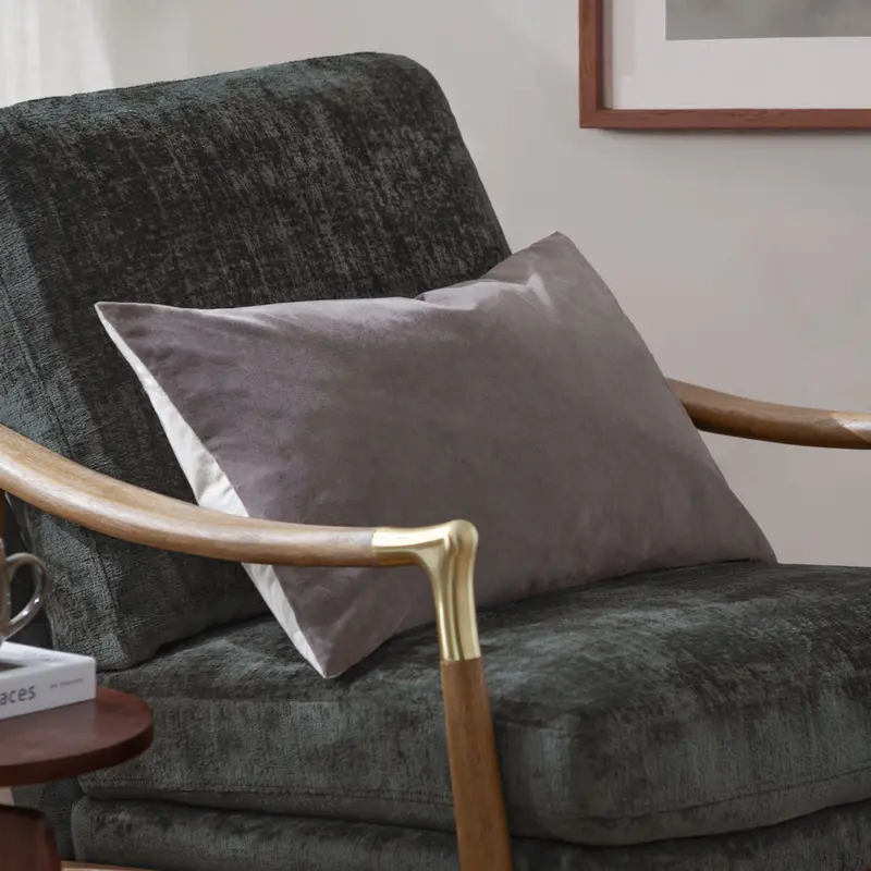 Darland Velvet Cushion Taupe 1