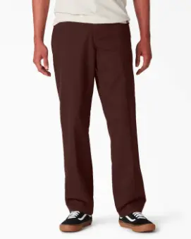 Dickies Skateboarding Slim Straight Work Pants - Chocolate Brown 1