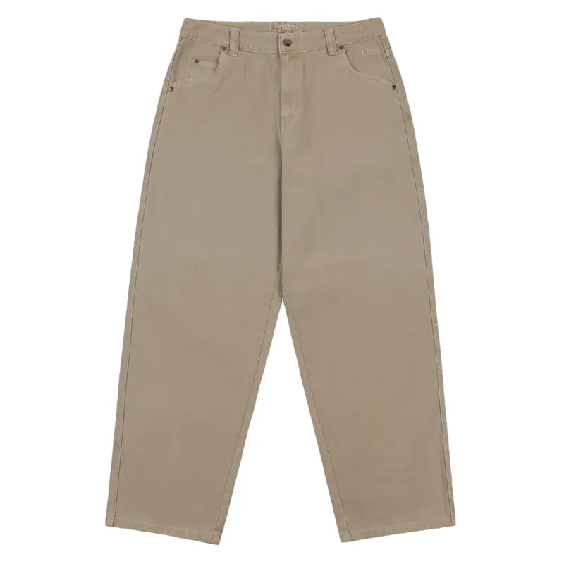 Dime Baggy Denim Pants - Khaki 1