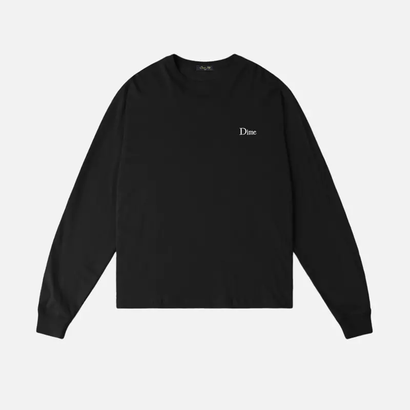 Dime Classic Small Logo L/S T-Shirt - Black 1