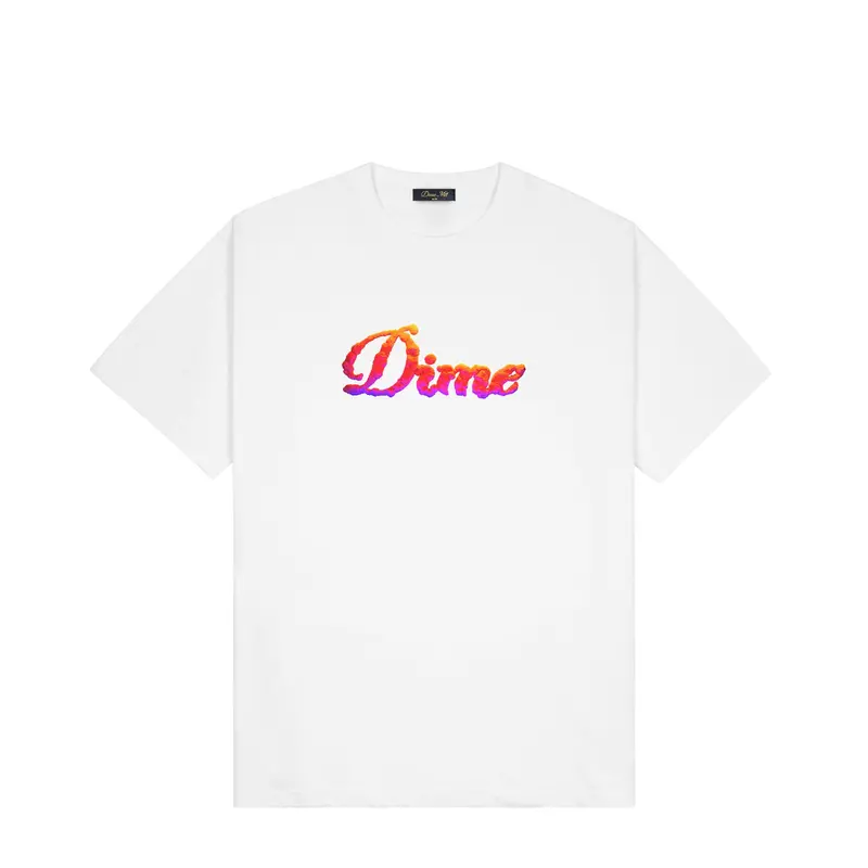 Dime Cursive Cloud T-Shirt - White 1