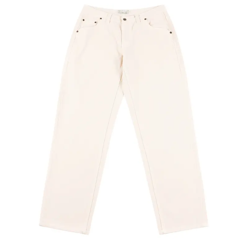 Dime Relaxed Denim Pants - Warm White 1
