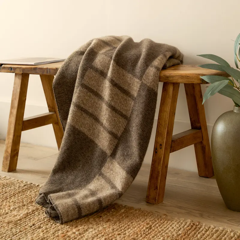 Harlech Woven Reversible Throw Brown 1