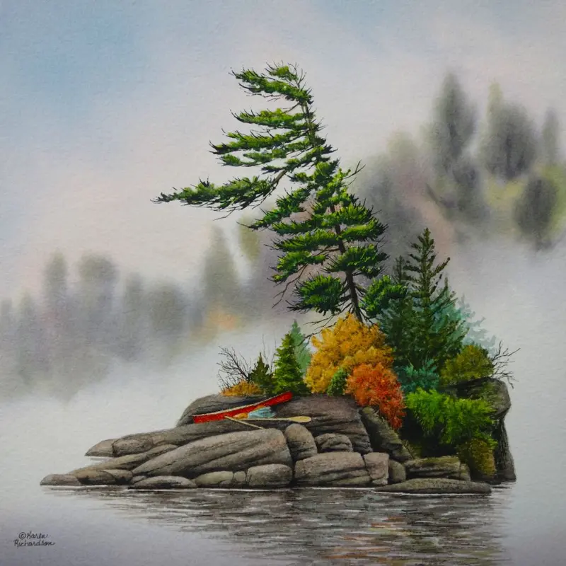 Heart Of The Wilderness, Watercolour On Panel, 10 X 10” (Sold) 1