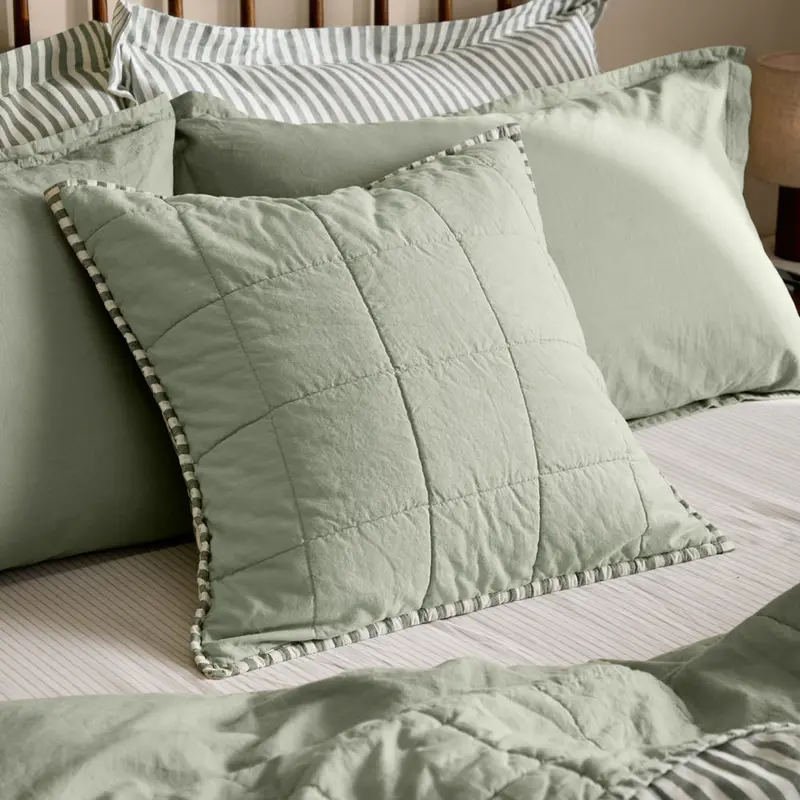 Hebden 100% Cotton Cushion Forest/Bay Green 1