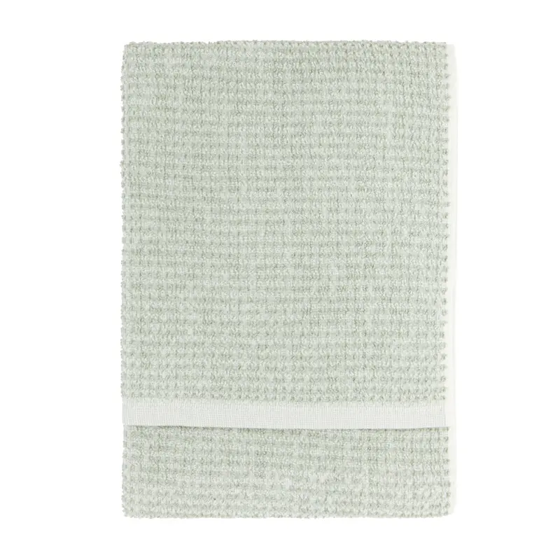 Hebden Textured Waffle Towels Bay Green 1