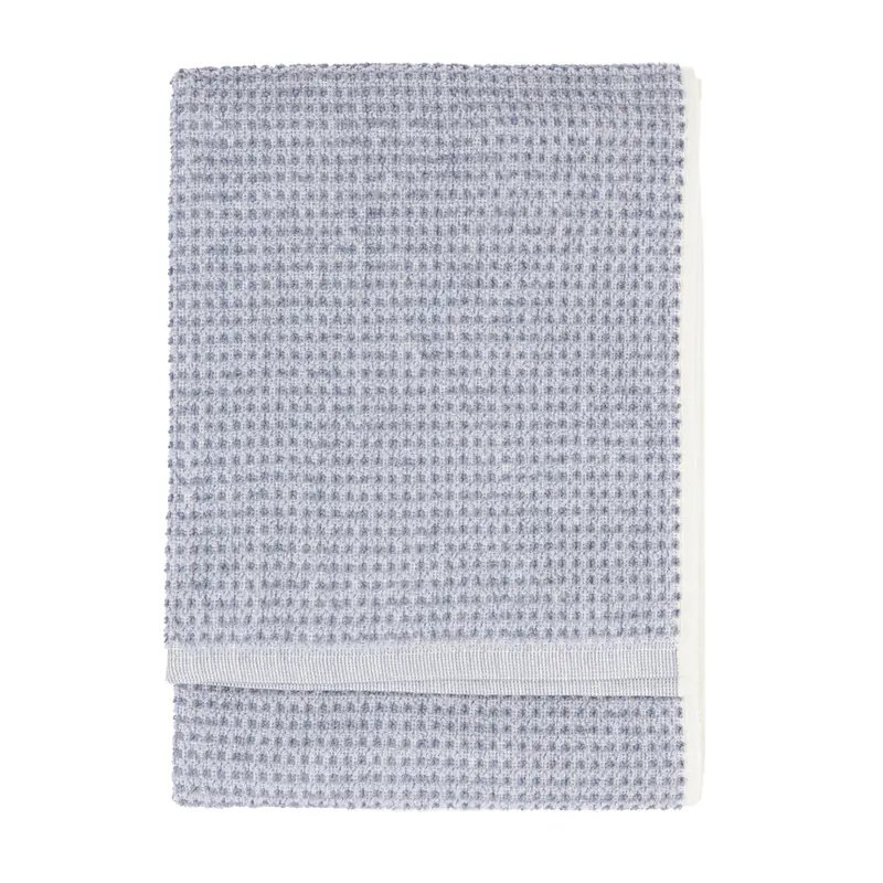 Hebden Textured Waffle Towels Denim Blue 1