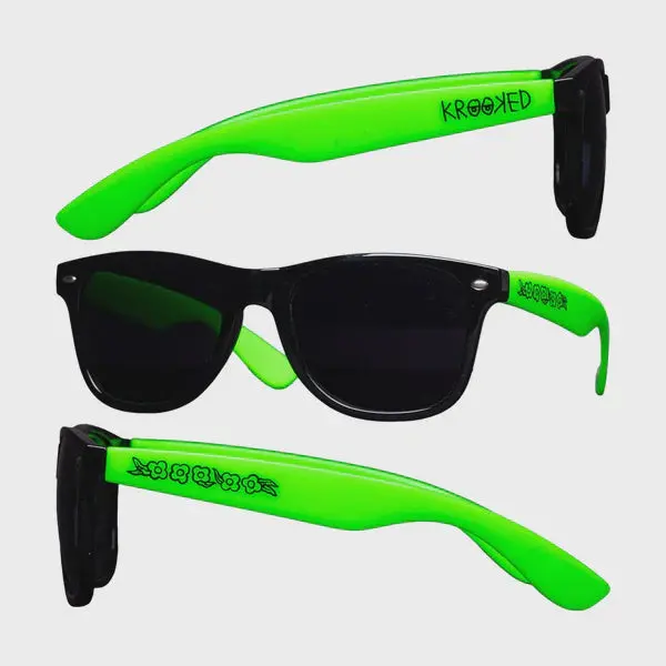 Krooked Eyes Sunglasses - Green/Black 1