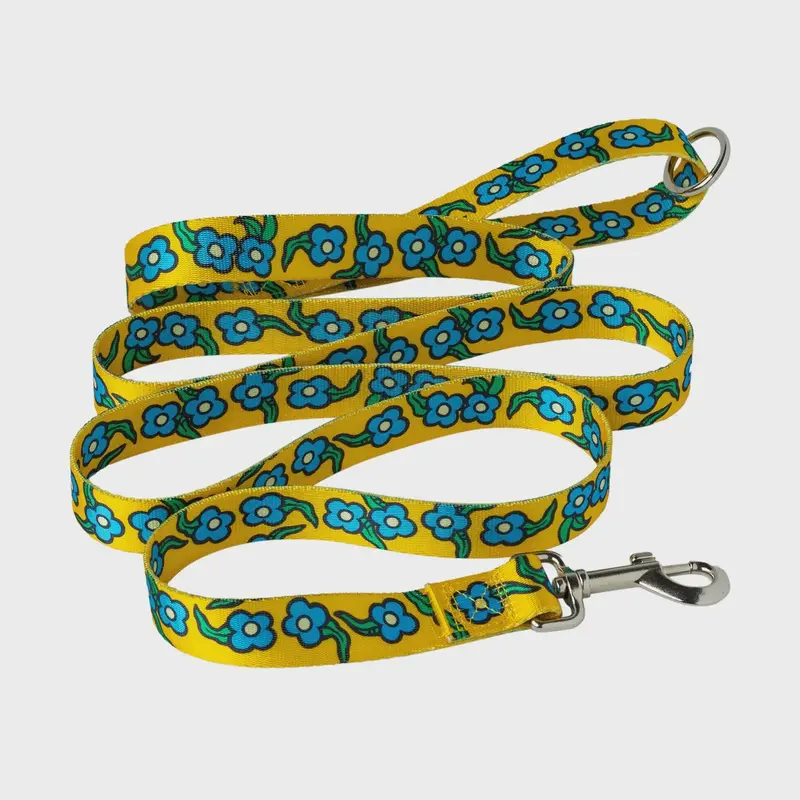 Krooked Flowers Dog Leash - Yellow/Multi 1