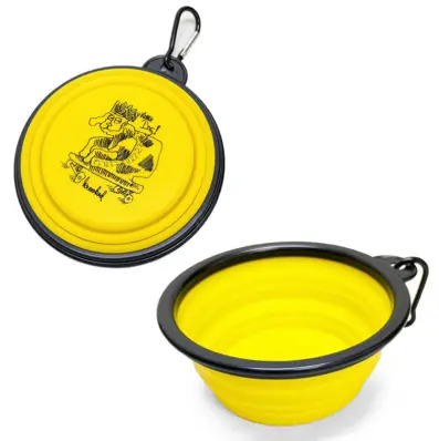 Krooked Kind Dog Bowl - Yellow/Black 1
