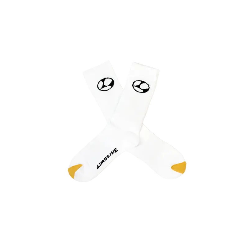 Limo Gold Toe Socks - White/Gold 1