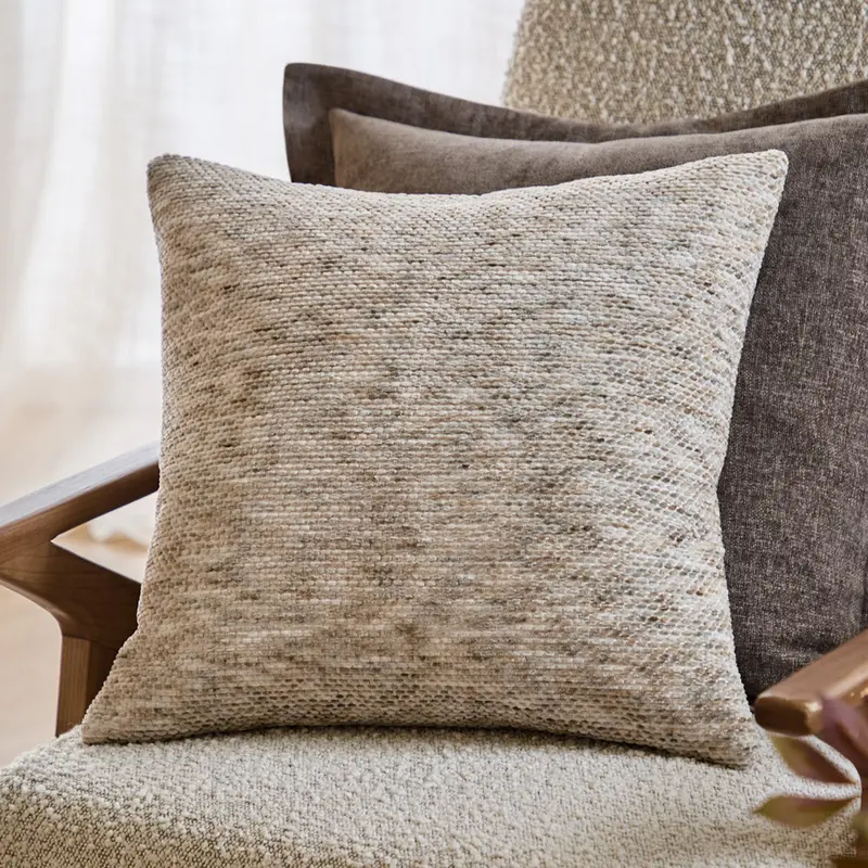 Malvern Chenille Cushion Greige 1