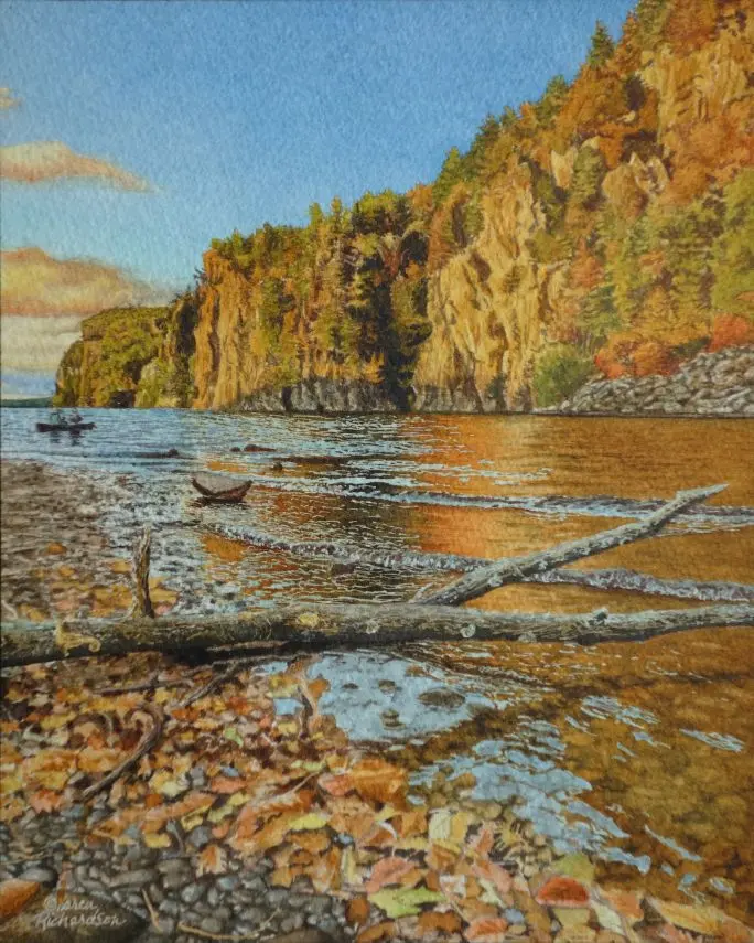 Mazinaw Majesty, Watercolour On Panel, 10 X 8" New 1