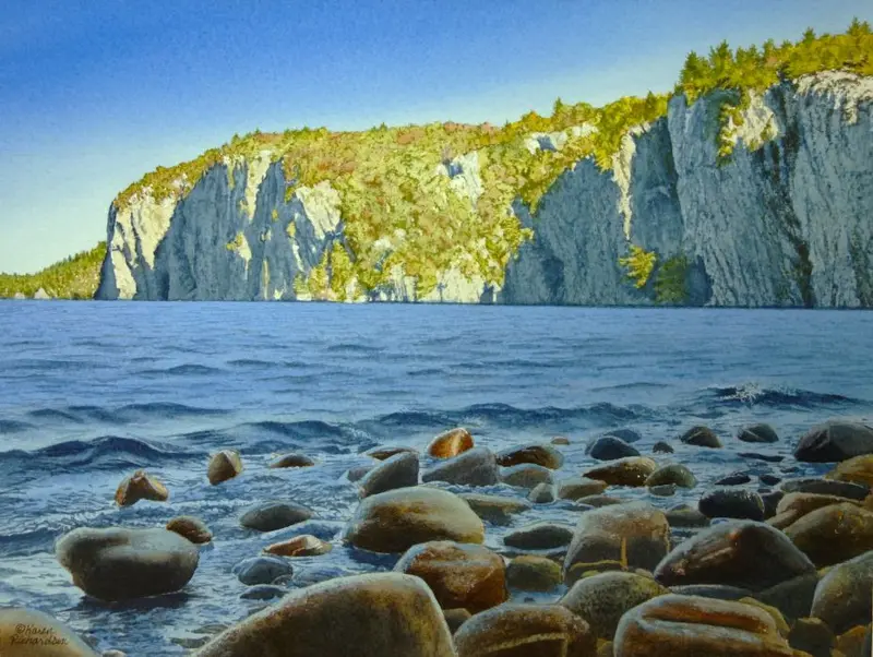 Mazinaw Morning, Watercolour On Panel, 9 X 12" New 1