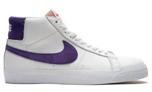 Nike Sb Zoom Blazer Mid Iso Shoe - White/Court Purple 1
