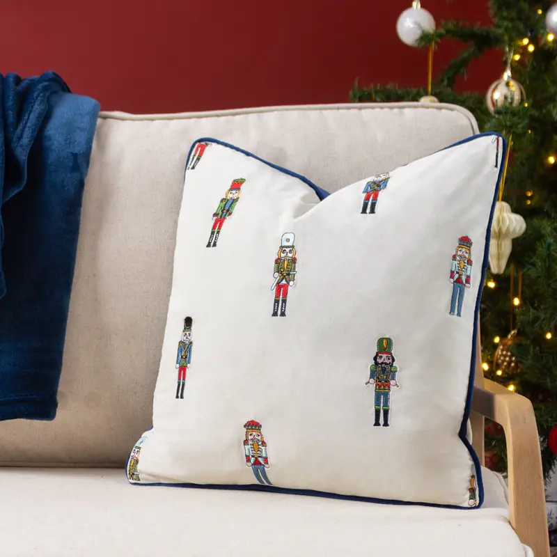 Nutcracker Christmas Cushion Cream 1