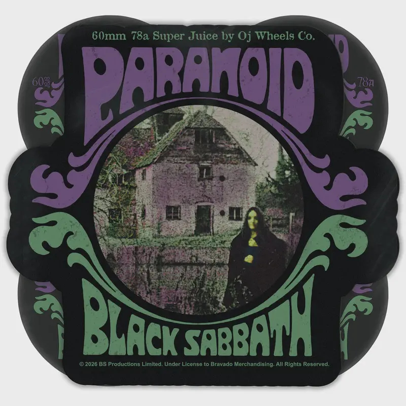 Ojs Black Sabbath Paranoid Super Juice 78A Wheels - Black 1