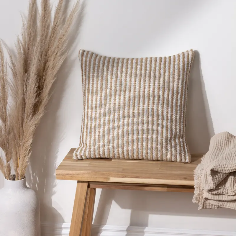 Organik Stripe Cushion Natural 1