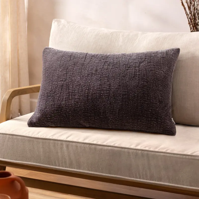 Osaka Chenille Cushion Flint Grey 1